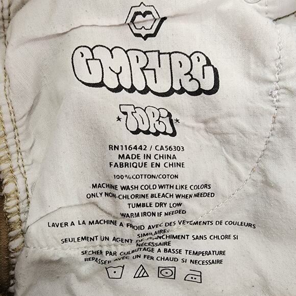 Empyre Pants Womens 3 Juniors Tan Tori Corduroy Skater Relaxed Loose Tapered - Picture 7 of 11